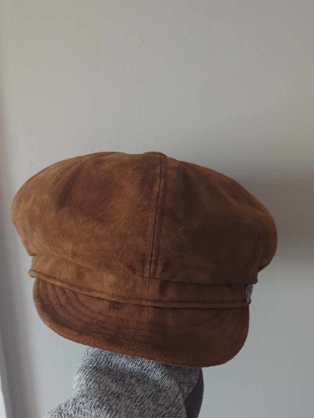 Goorin Bros Brown 100% Leather Suede Cap